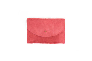Envelope Pouch - Lychee Hair on Hide