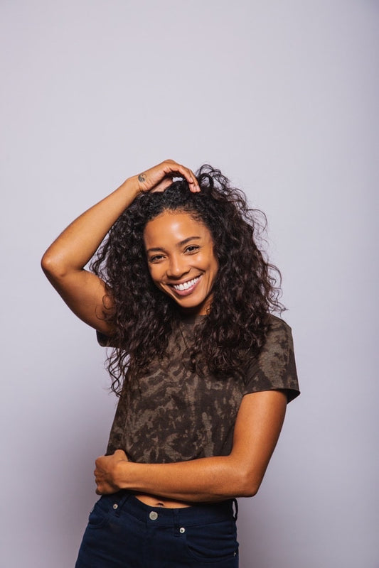 Black Inverse Tie Dye Crop Top