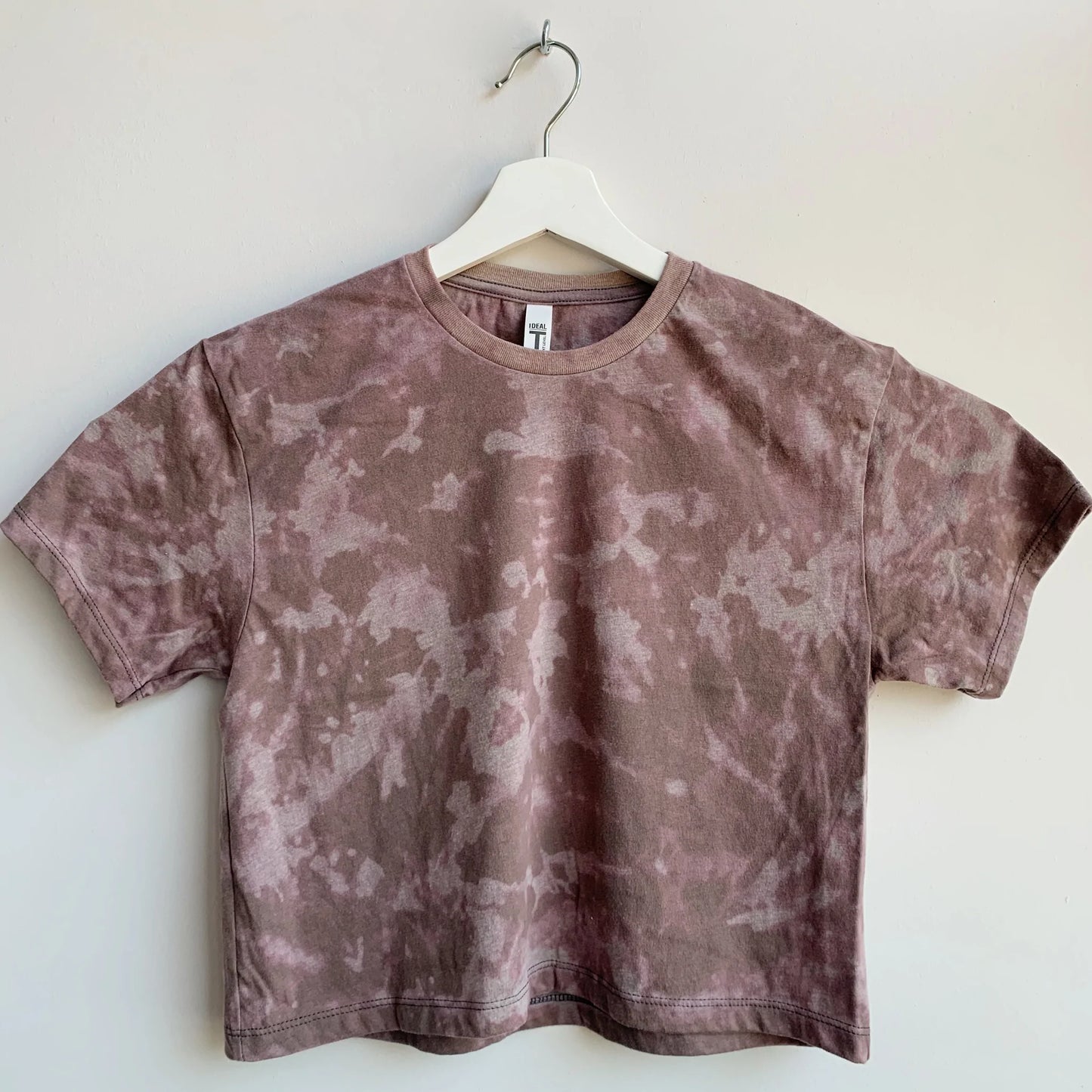 Inverse Tie Dye Crop Top - Gray