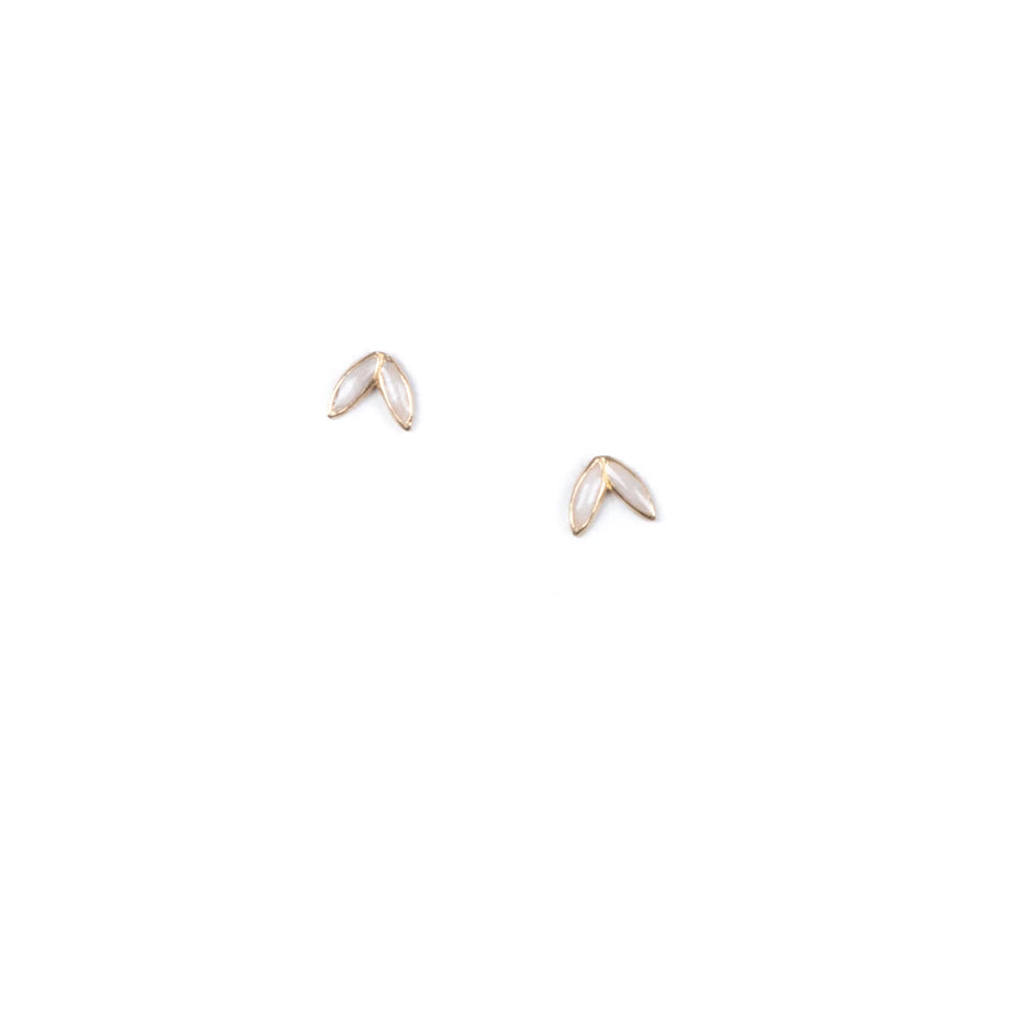 Tiny Laurel Resin Studs