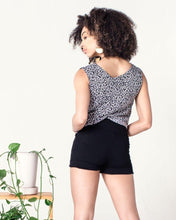 Squasht Short Shorts in Solid Black Jersey Knit