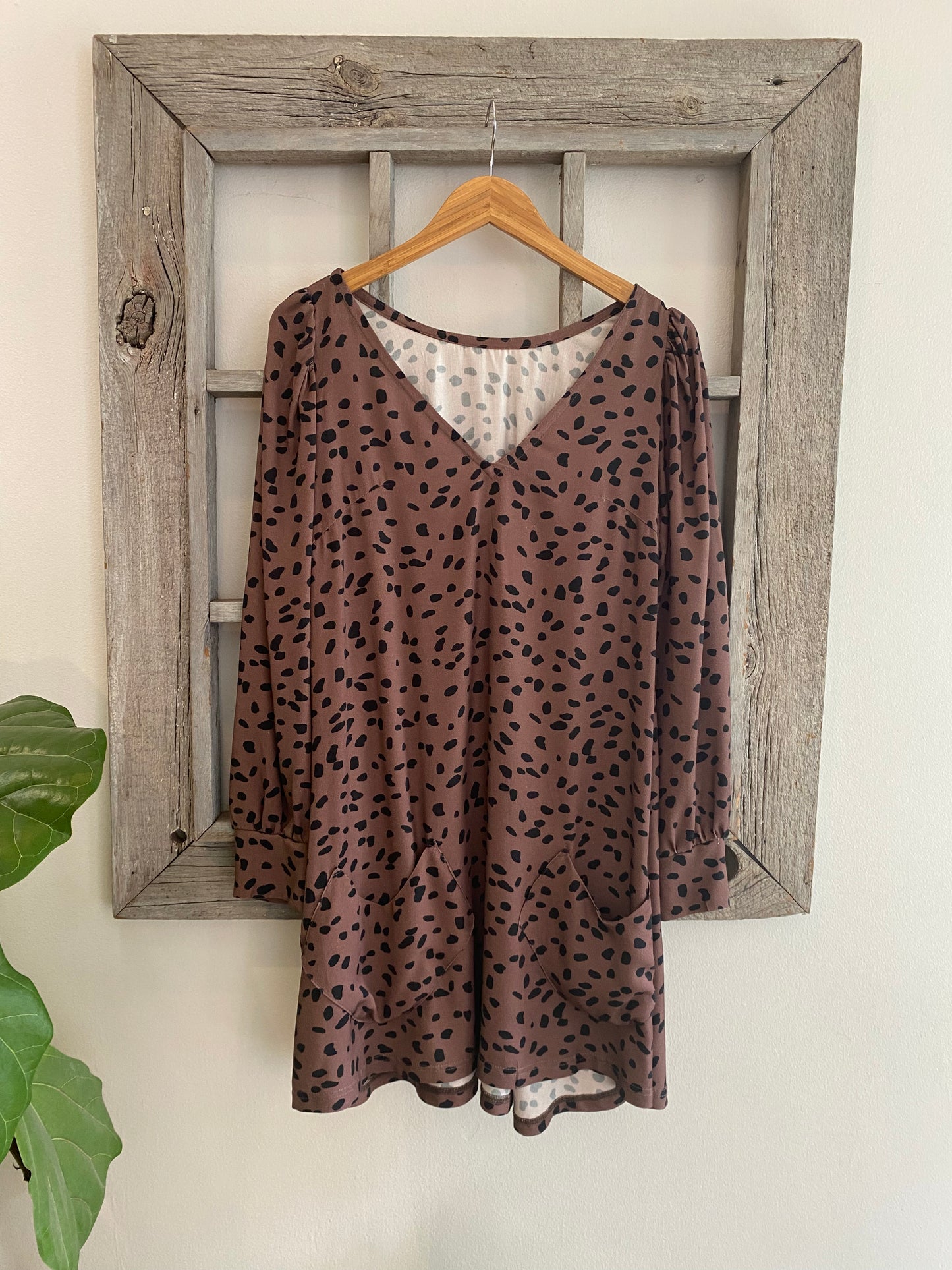 Winnie Dress in Plum with Spots