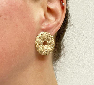 Sea Urchin Circle Stud Earrings