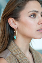 Malachite Notch Earrings